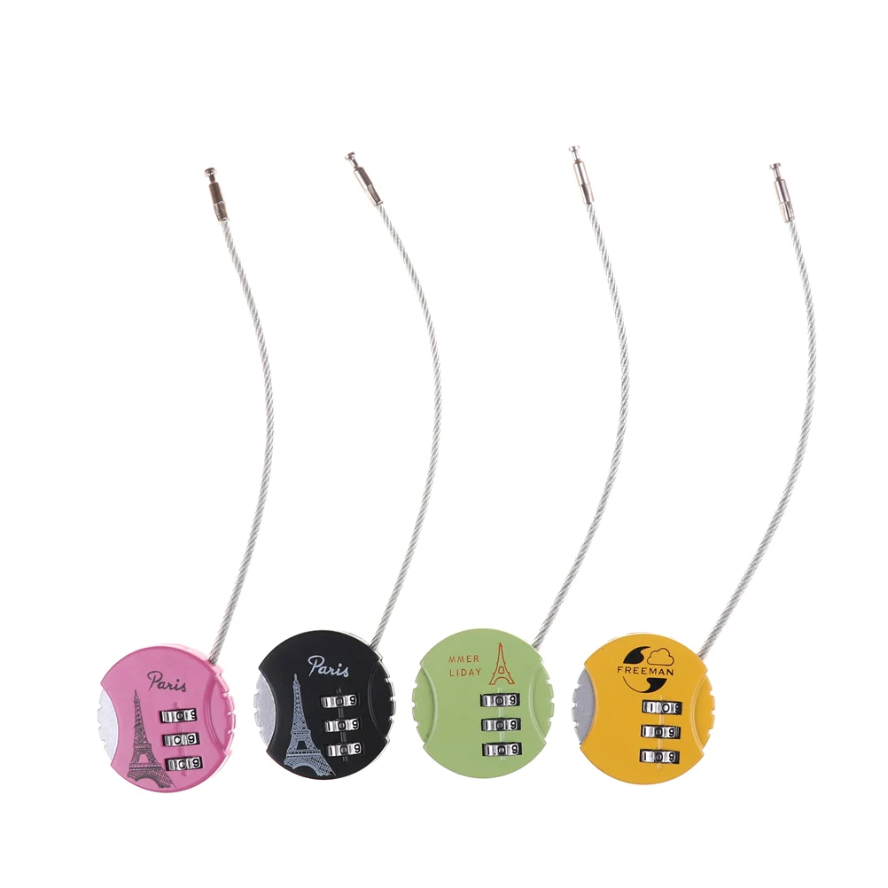 

Resettable 3 Digit Code Lock Combination Padlock Travel Luggage Suitcase Locks