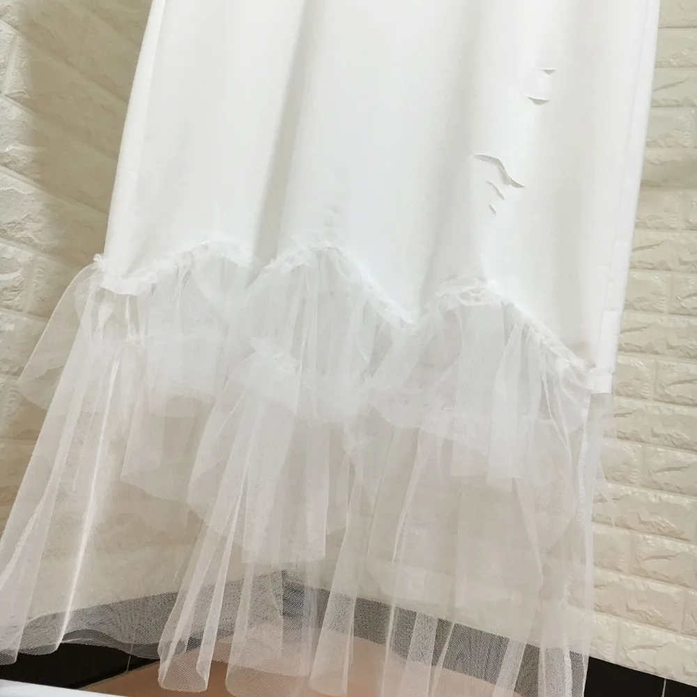 Женское летнее Свободное платье с буквенным принтом, расшитое блестками, с коротким рукавом, в сеточку, в стиле пэчворк, женские модные длинные платья с дырками