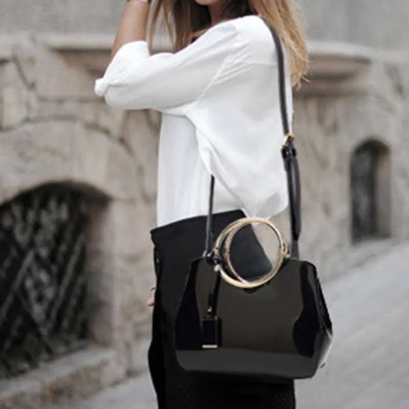 Women Patent Leather Handbag Casual Female Holiday Shoulder Bag Lady Travel Tote Crossbody Famous Large Top-Handle Bolsa SS7058 (6)