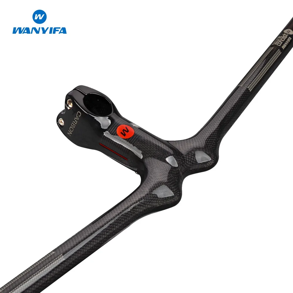 Wanyifa New full carbon handlebar MTB bicycle handlebar and stem carbon