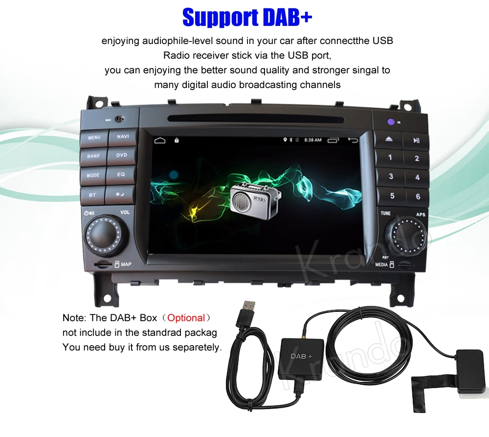 krando benz w203 2004 2005 2006 2007 android car radio gps dvd player navigation multimedia system (5)