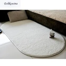 Хаки Теплые мягкие плюшевые абсорбент губки Гостиная таблице подушка диван коврик салон Прихожая Нескользящие Овальный ковер