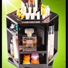 360c поворот вокруг макияж Органайзер высокого качества пластиковая Коробка органайзер для косметики коробки