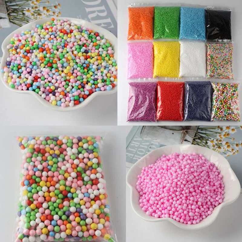 

1PCS DIY Snow Mud Particles Accessories Polystyrene Styrofoam Balls Bottle Slime Balls Small Tiny Foam Beads For Foam Filler