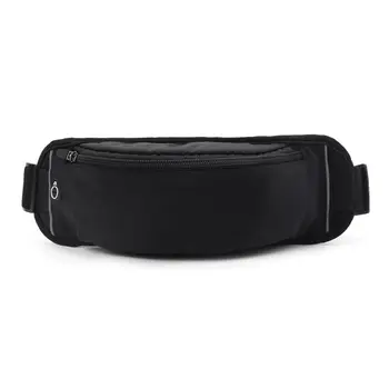 

Black Fanny Packs for Women and Men Running Waist Pack Fitting Money Belt for Travel Waist Packs Nylon Zipper Belt Bag