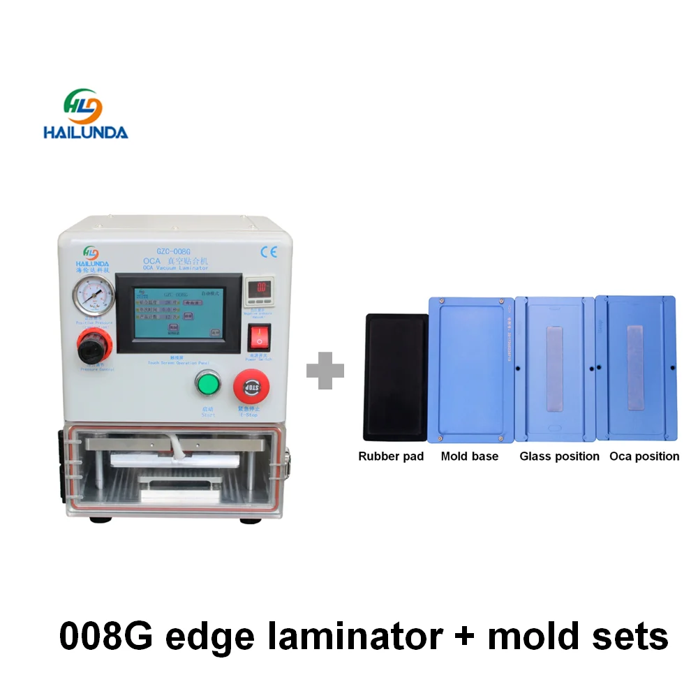  OCA Vacuum Lamination Machine with Edge Metal Mold Sets Curved Screen Repair Machine LCD Laminator 