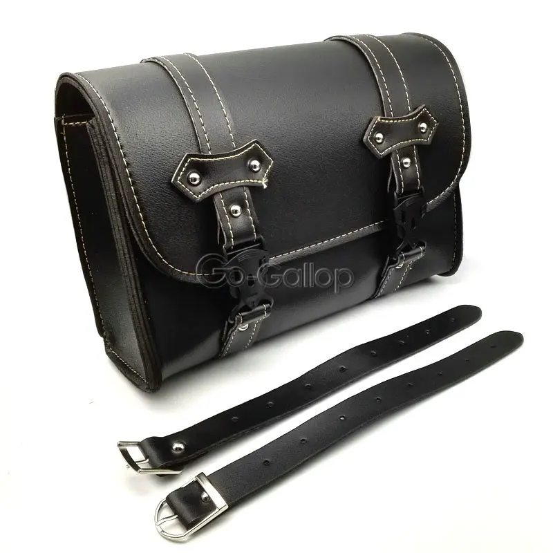 

Motorcycle Saddle Luggage PU Leather Bag Storage For Harley Dyna Softail Sportster Touring/Yamaha V-Star XV XVS 650 1100 Custom
