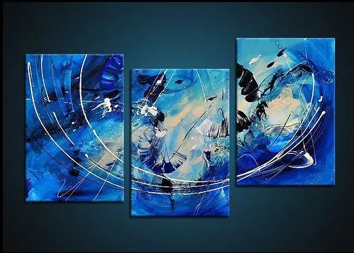 Peint à la main Le ciel bleu Haute Q. mur Décor Moderne