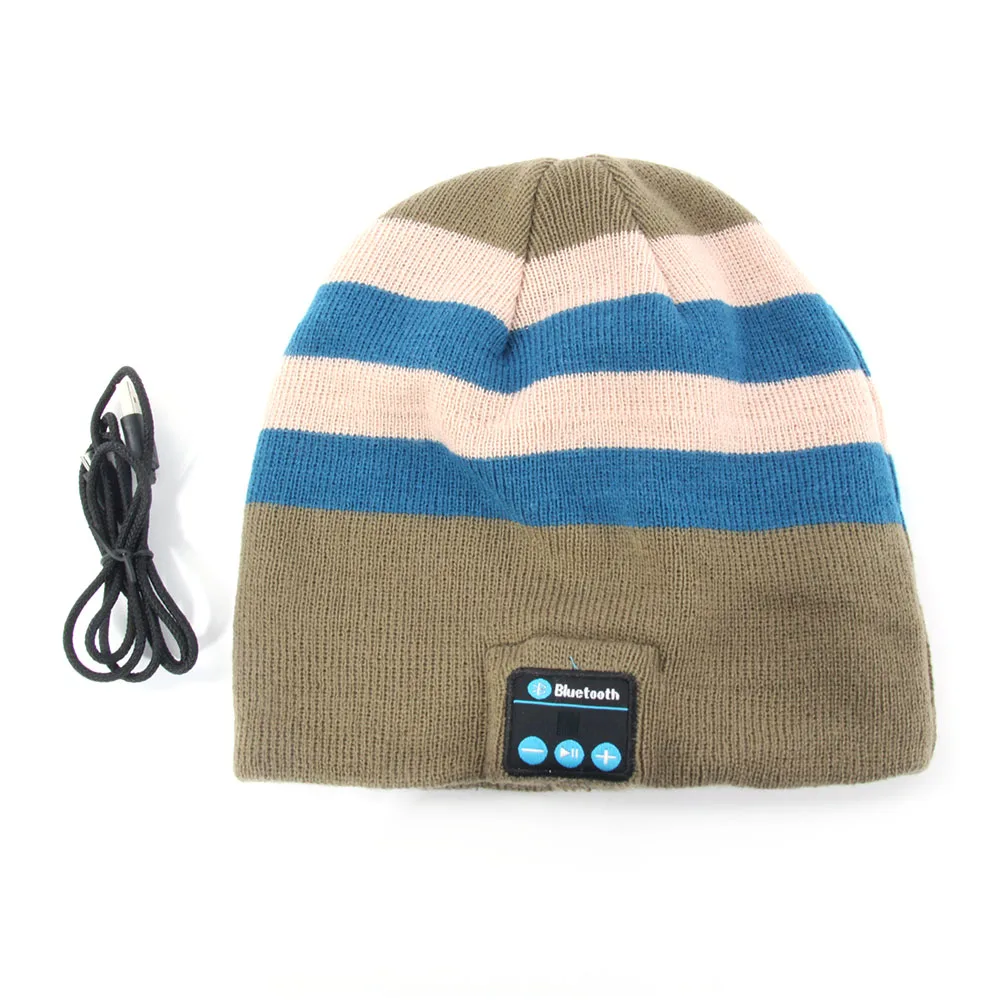 

Adults Unisex Warm Smart Bluetooth Cap Soft Beanies Hat Wireless Headphone Headset Speaker Mic Apparel Accessories