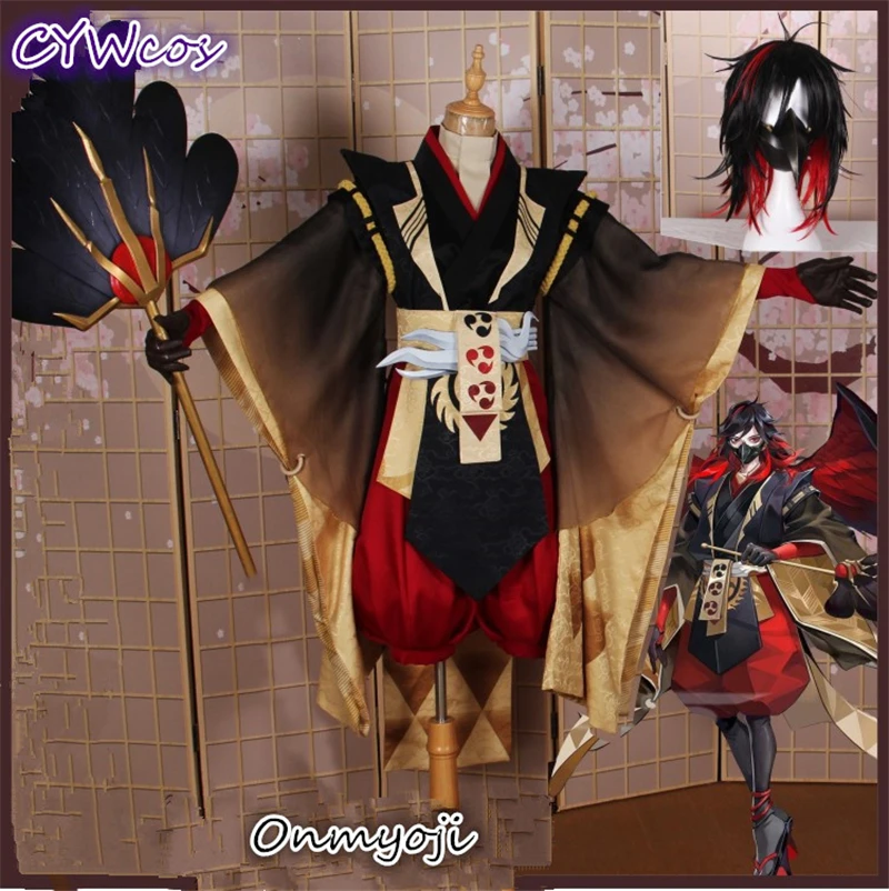 Индивидуальный размер игры Cos Onmyoji Tengou собака черный перо косплэй костюм костюмы на Хэллоуин японское кимоно мужской наряды