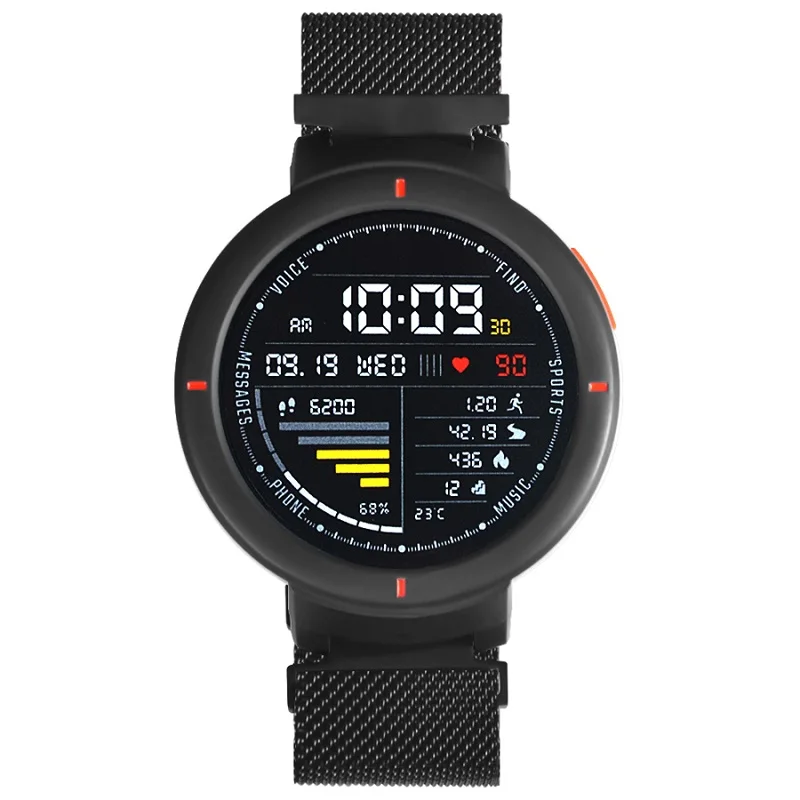 Миланская петля ремешок для часов для Xiaomi Huami Amazfit Verge 3 Магнитный адсорбционный металлический браслет для Amazfit Verge 3 - Цвет ремешка: black