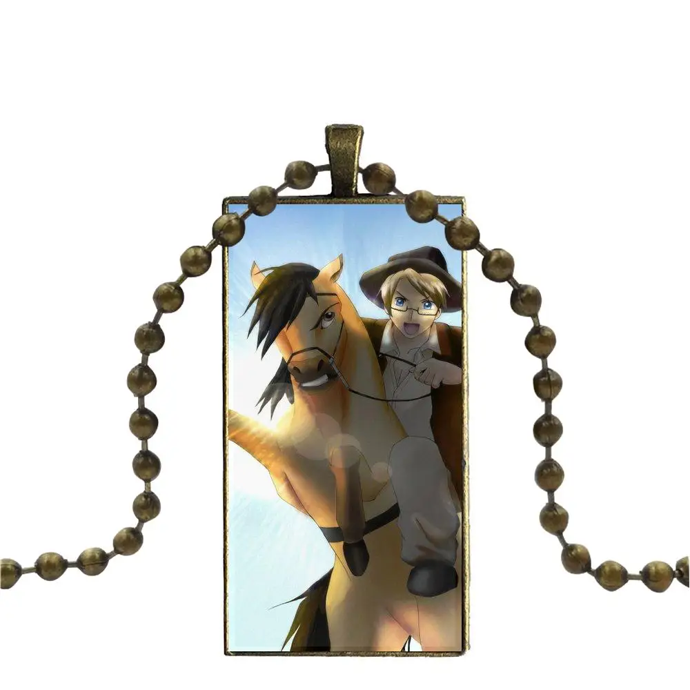Spirit Stallion Of The Cimarron стеклянная подвеска с изображением галактики ожерелье Женские