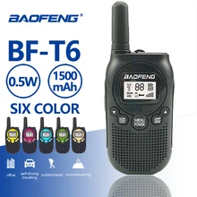 

2019 New Baofeng T6 Mini Walkie Talkie 0.5w FRS PMR Handheld Two Way Radio Kids Toy Interphone Ham Radio Comunicador Transceiver