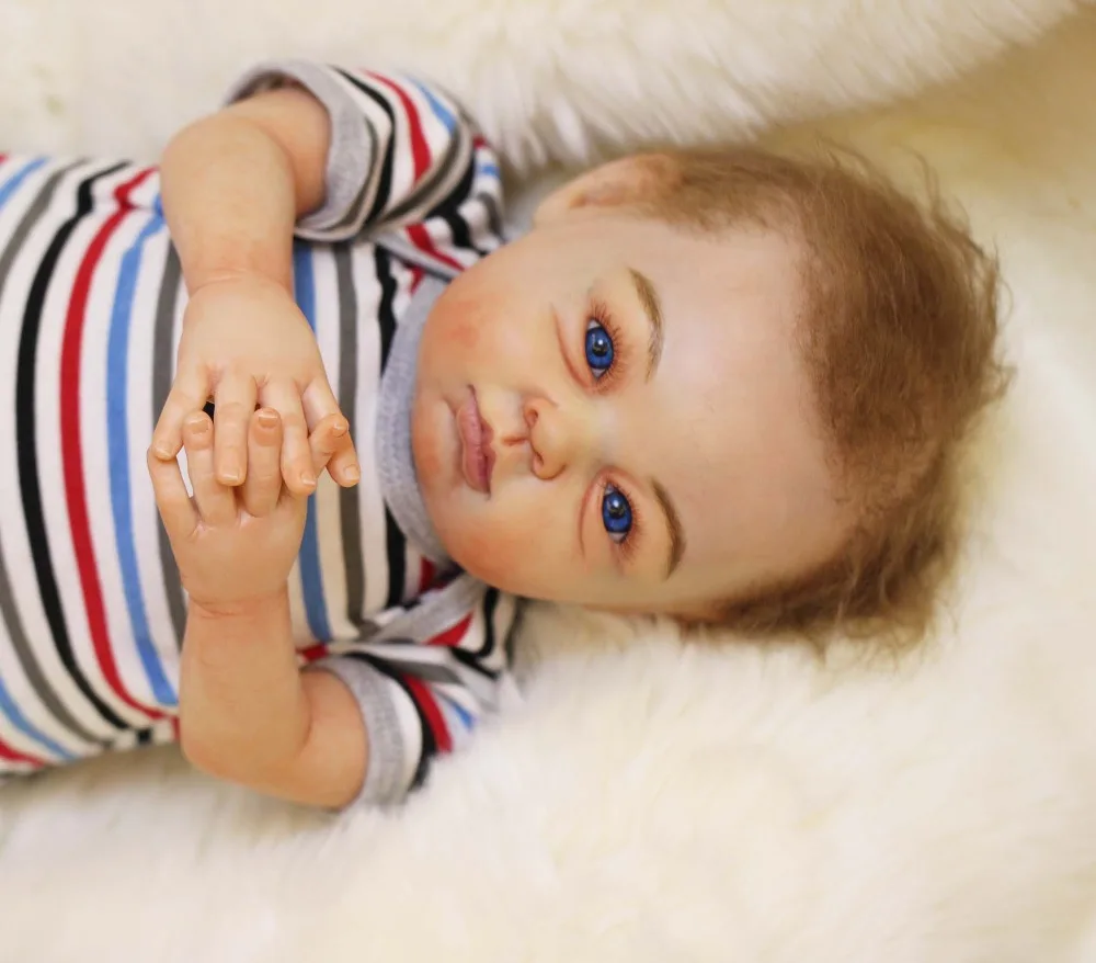 

22" handmade silicone reborn dolls real newborn baby looking soft touch high end brand dolls for children bonecas reborn