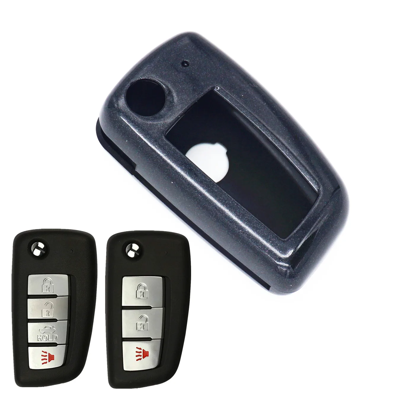 WFMJ красочный пластиковый дистанционный флип-чехол с 3 4 кнопками, чехол для ключей, брелок для Nissan Rogue