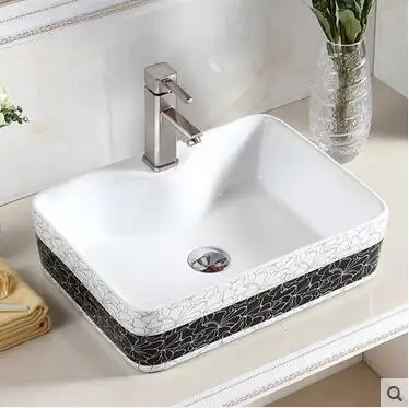 

Contracted lavatory sink on the ceramic POTS A rectangle Basin of wash basin bathroom art basin