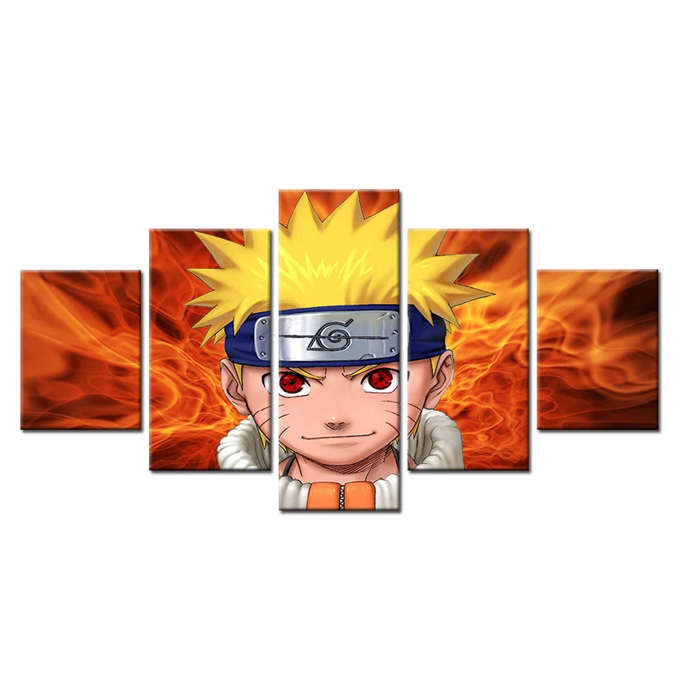 Frame Wall Art Home Decor Pictures Poster Canvas 5 Panel Naruto