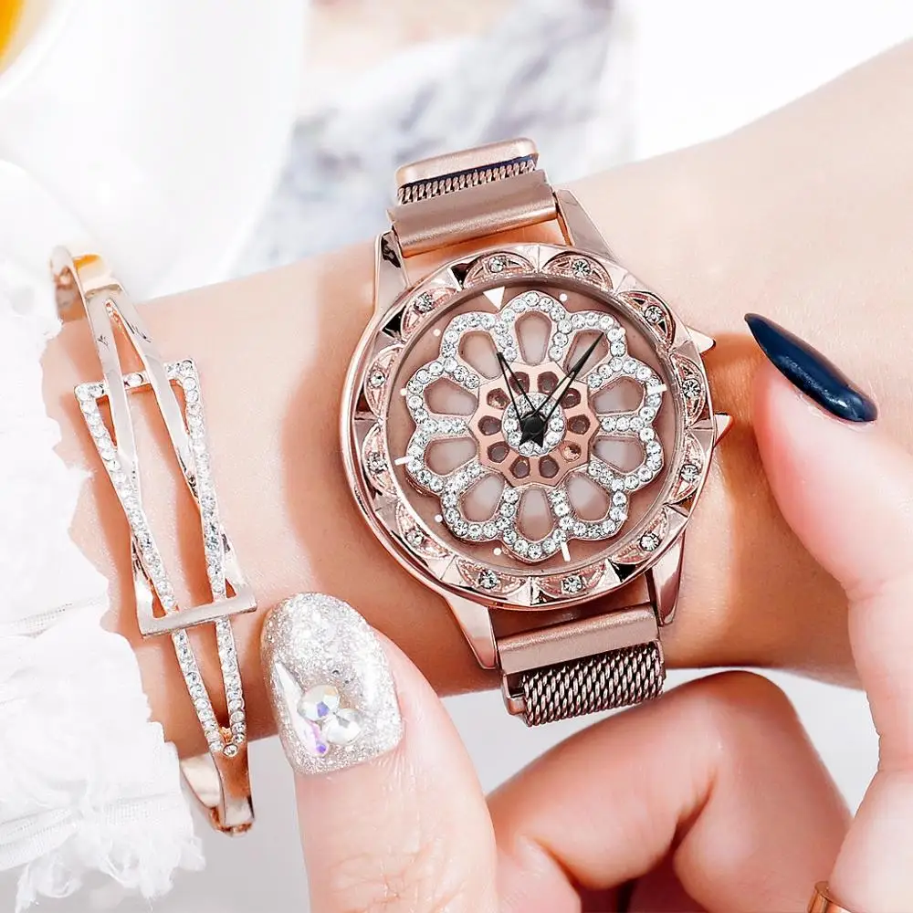 

top brand luxury Quartz Wristwatches Starry Sky Women Watches gold Ladies geneva Bracelet Watch sport waterproof Relogio Q80