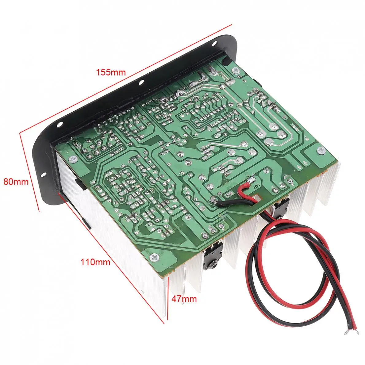 

12V 150W Black Powerful Bass Subwoofer Blue Light Car Audio High Power Amplifier Board with for 6 /8 /10 Inch Car Subwoofer