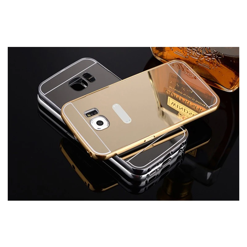 Зеркальный чехол для Samsung Galaxy S8 S9 Plus S6 S7 S4 J3 J5 J7 2016 A7 A5 2017 J2 Prime алюминиевый