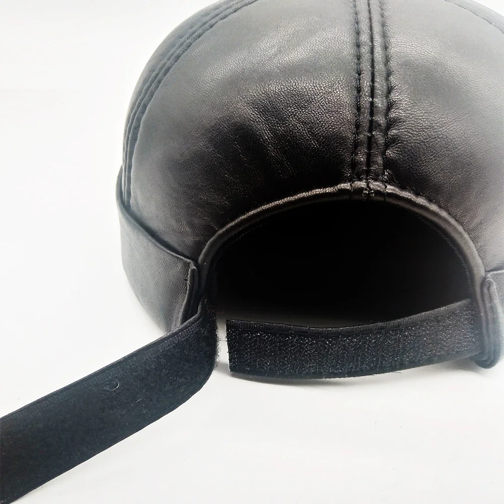 Шапка из натуральной кожи в стиле ретро Повседневная шапка помещика овчины
