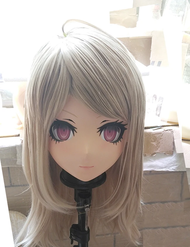 

(KM121) Handmade Female Resin Crossdress Pretty Girl 3/4 Head Lolita Doll Mask Japanese Anime Cosplay Kigurumi Mask Crossdresser