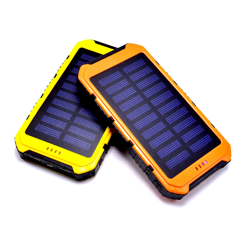 

Power Bank 20000mAh Solar Powerbank Extreme Mobile Phone Battery case Charger Pack Dual USB LED Battery Charger Cases For vivo