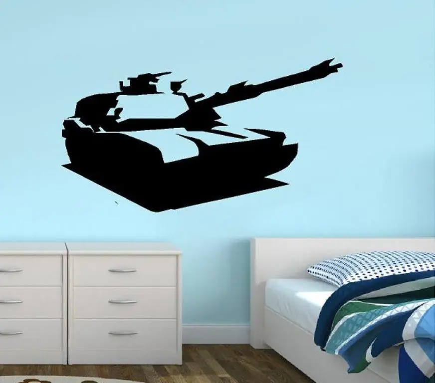 Tank Military Army Boys Room Decor Vinyl Wall Art Removable Decal