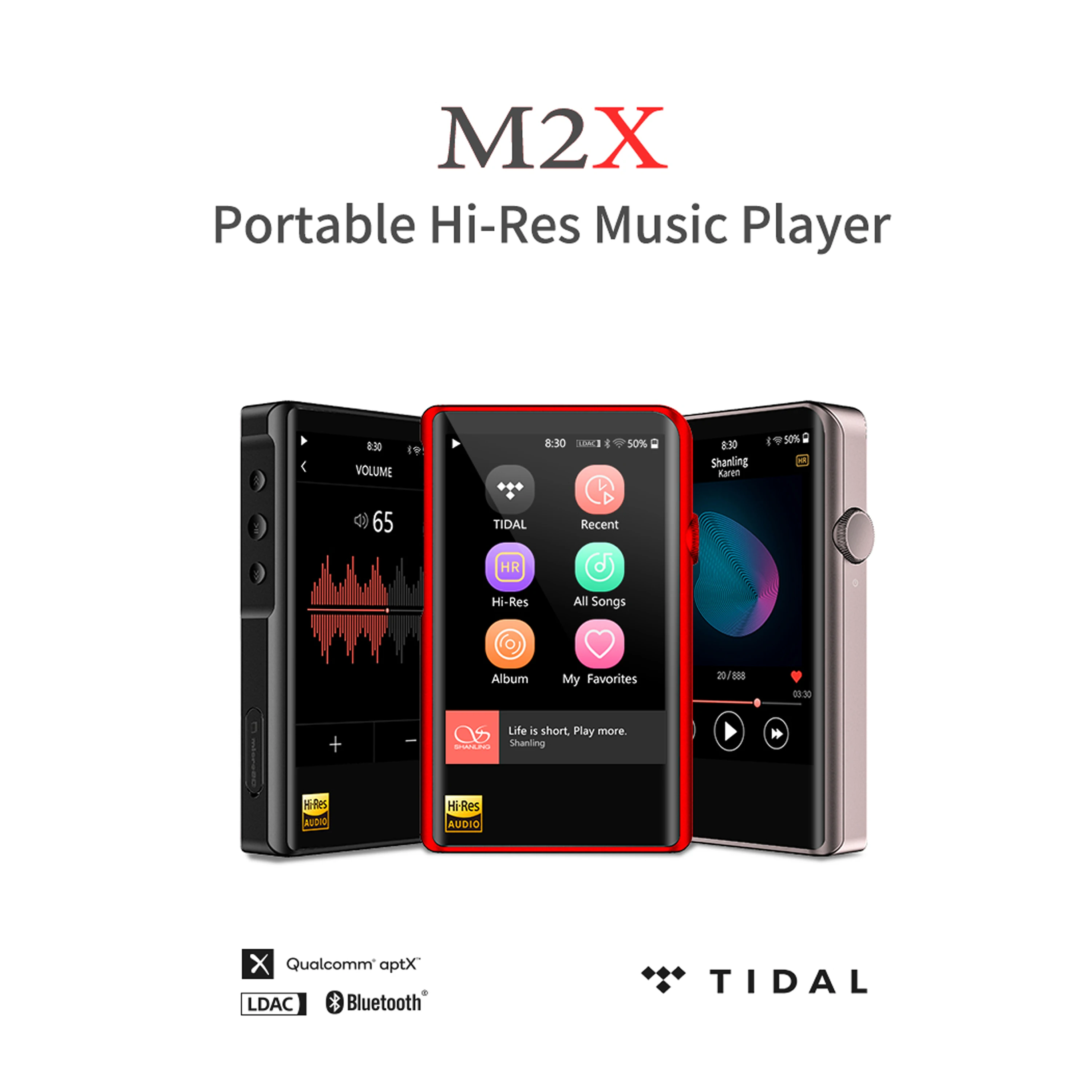 Музыкальный плеер SHANLING M2X bluetooth USB DSD MP3 DAC Decorder lossless hi res FLAC сбалансированный звук