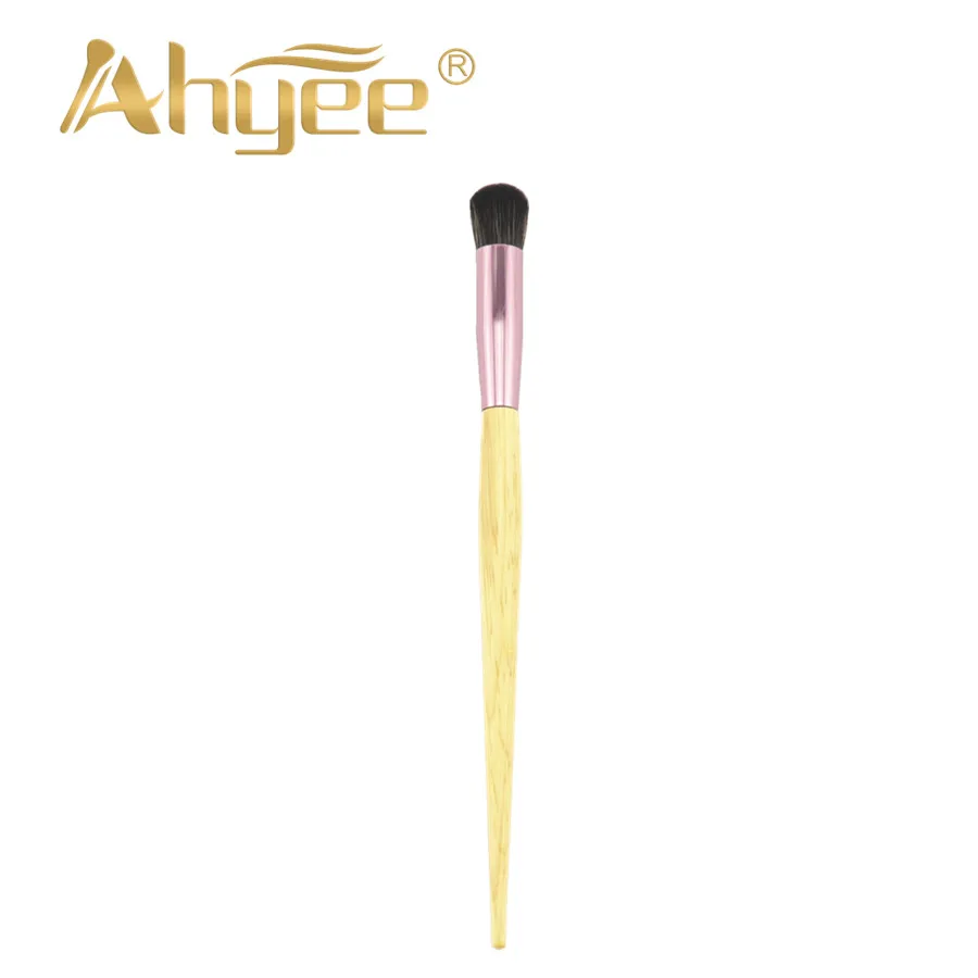 

New Purple Big Eye Socket Shader Blending Brush Wood Handle Aluminum Ferrule Professional Eye Face Makeup Tool