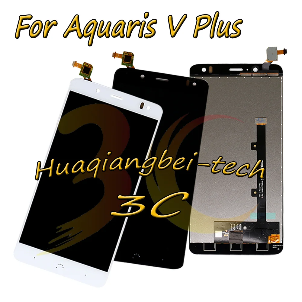 

New 5.5'' For BQ Aquaris V Plus Full LCD DIsplay + Touch Screen Digitizer Assembly Black / White 100% Tested