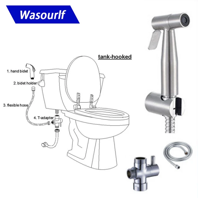 Wasourlf Toilet Hand Sprayer Bidet Stainless Steel Shower Hose Distributor Bathroom Accessories Toilet Rest Room - Bidets - AliExpress