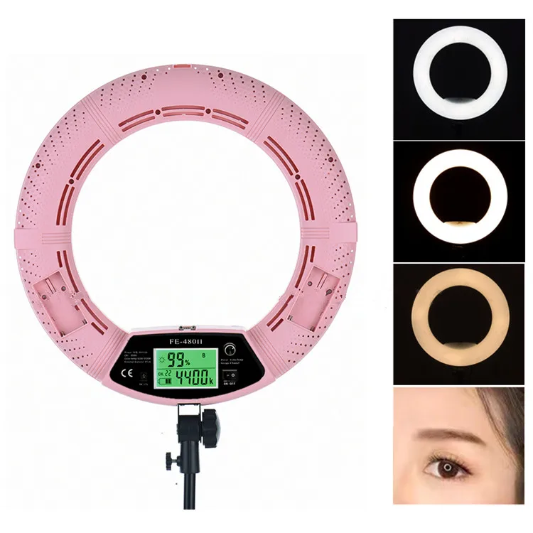 Yidoblo розовый FE 480II фотостудия кольцевой светильник Светодиодная лампа для