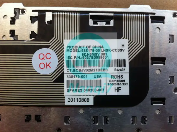 Новая Оригинальная клавиатура для hp ProBook 4530 s 4535 s 4730 s US с рамкой 646300-001 6037B0059601