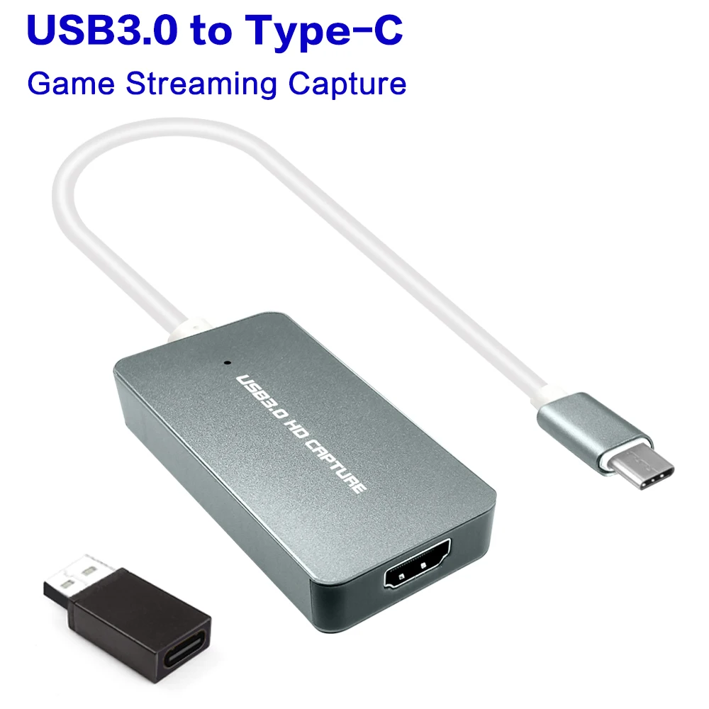 

HDMI to Type C HD 1080P Game Video Capture Card Grabber Recording Conference Live Streaming for Macbook Mac Windows Win 10 OBS