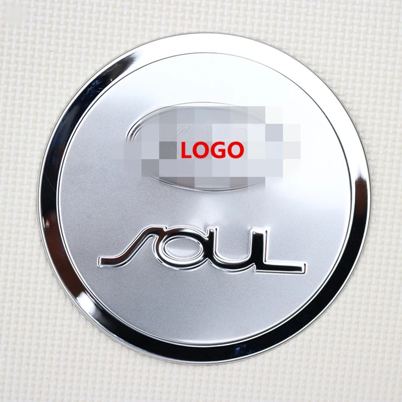Stainless steel trim fuel tank cover for SOUL KIA 2010 11 12 14 auto