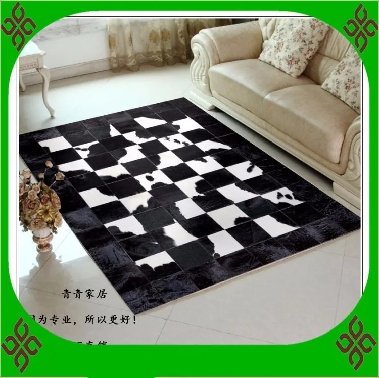 2018 free shipping 1 piece 100% natural genuine cowhide rugs for sale