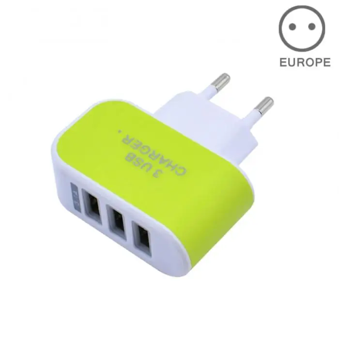 Зарядное устройство EU/US с 3 портами USB зарядное устройство для путешествий AC зарядное устройство s адаптер для путешествий аксессуары