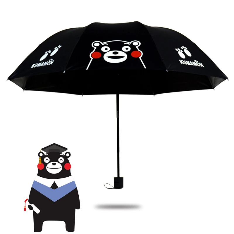 Японский зонт-талисман Kumamon солнцезащитный дорожный Зонт компактные Легкие