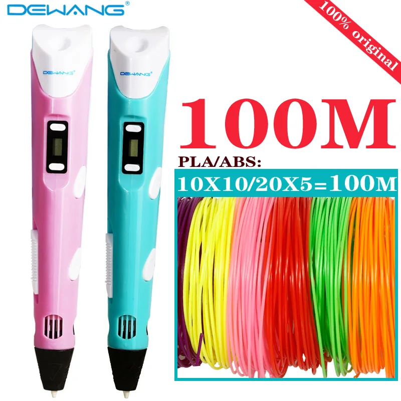 

Dewang 3D Printing Pen LED/LCD Screen 3D Pen drawing Pen+100M 1.75mm consumable With ABS/PLA Children's toys birthday present