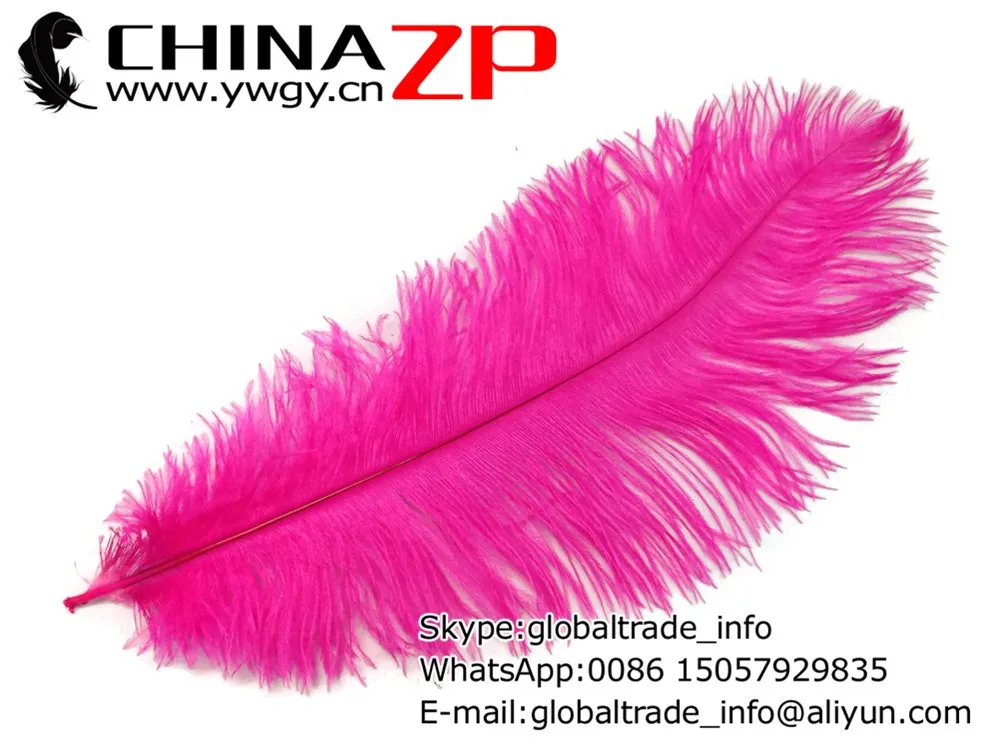 Ostrich Feathers, 10 Pieces- 11-13 HOT PINK Ostrich Dyed Drabs Feathers (3)