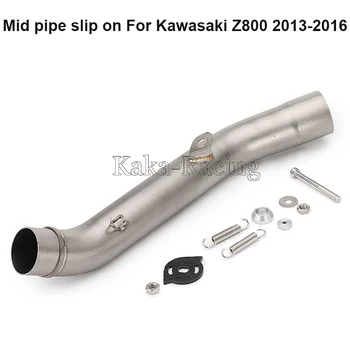 

z800 Stainless Steel Motorcycle Exhaust Muffler Mid link Pipe Adapter middle connect tube slip on for Kawasaki z800 2013-2016