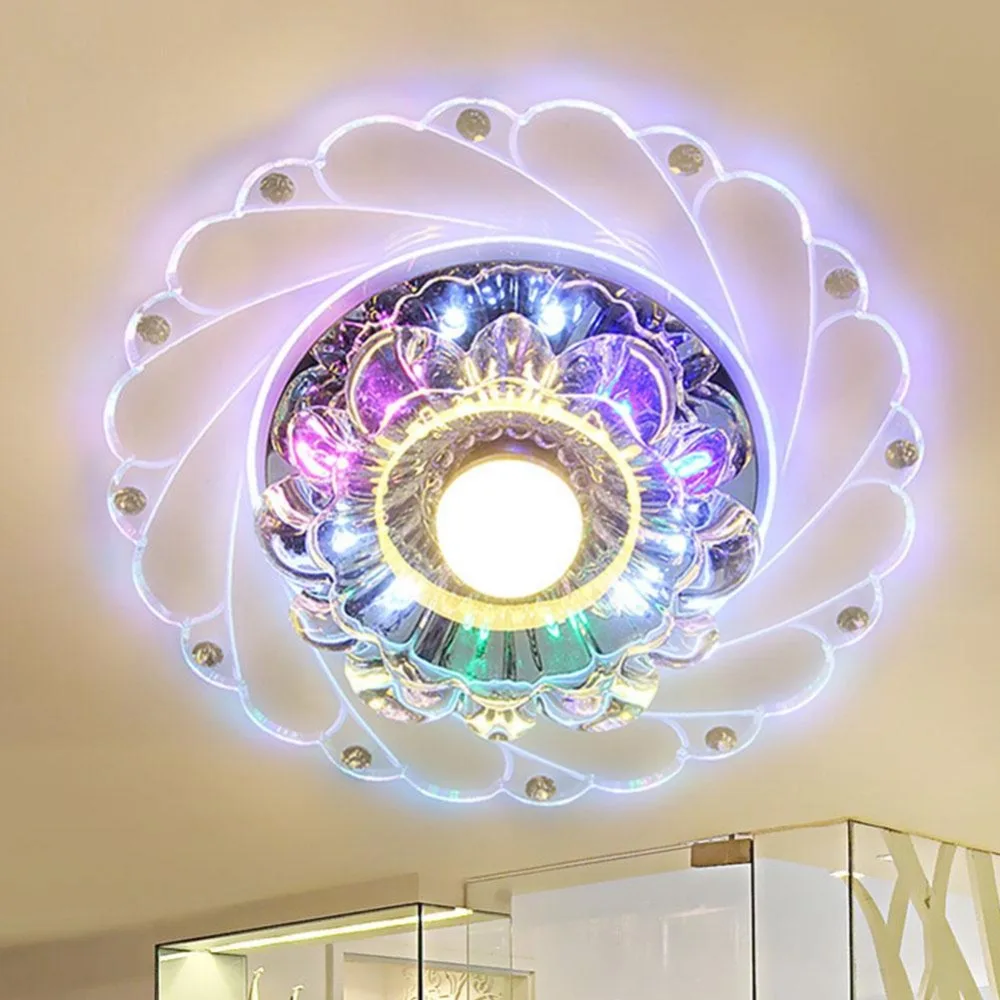 

Crystal LED Colorful Lighting Living Room Ceiling Fixture Chandelier Decor Light