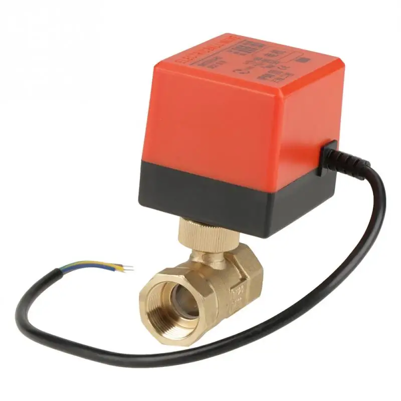 DC12V G3/4 дюйма DN20 2 ходовой латунный моторизованный привод шаровой клапан для кондиционера