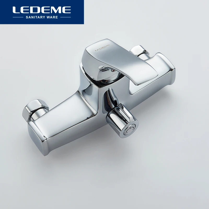 Billig LEDEME Bad Leuchte Sets Armaturen 1 SET Set Bad Dusche Wasserhahn Bad Dusche Set Badewanne Wasserhahn Wasserfall Dusche Kopf L2242