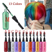 13 цветов цвет волос Временная Краска для волос Тушь для ресниц Крем-краска для волос Нетоксичная DIY красящая ручка escova de cabelo Профессиональный