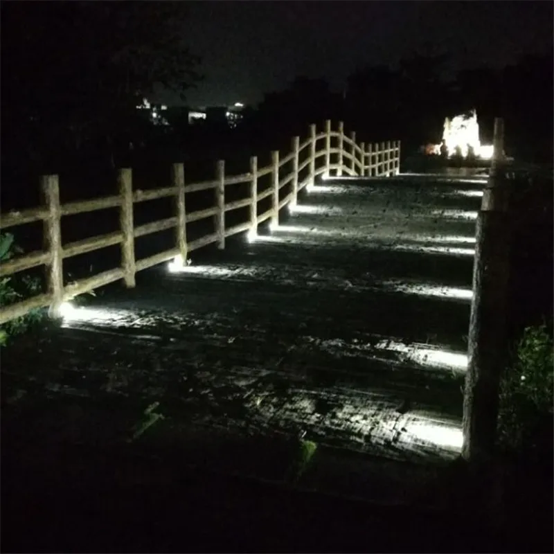 Levou ao ar Tensão à Prova Água para Jardim Quintal de Degraus da Escada 12v de Baixa Convés Levou Recesso Chão Livre Paisagem Iluminação Ip67 d' Pátio Luz 19 Lâmpadas subterrâneas