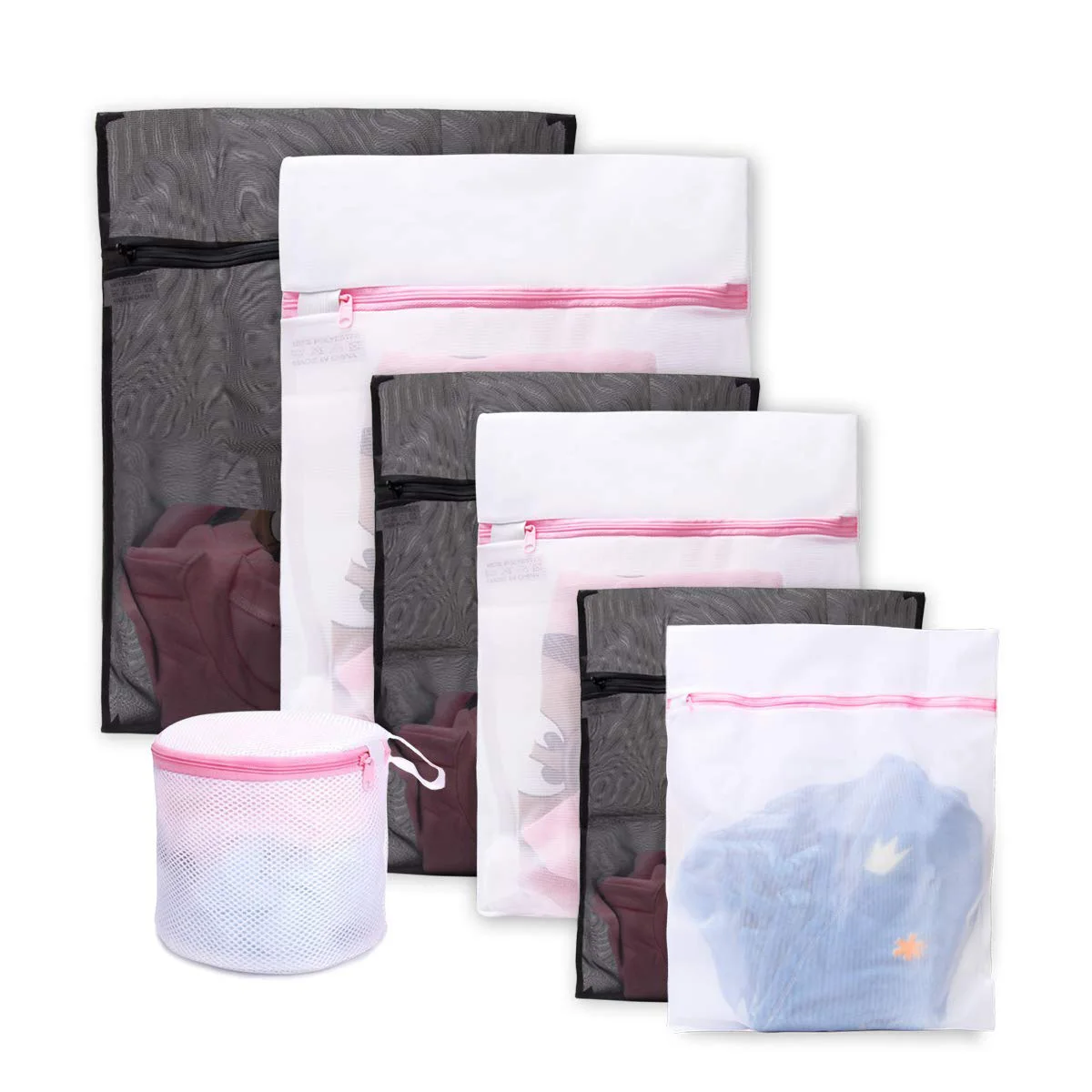 Laundry Wash Bag for Delicates,Zippered Washing Bags, Durable Mesh for