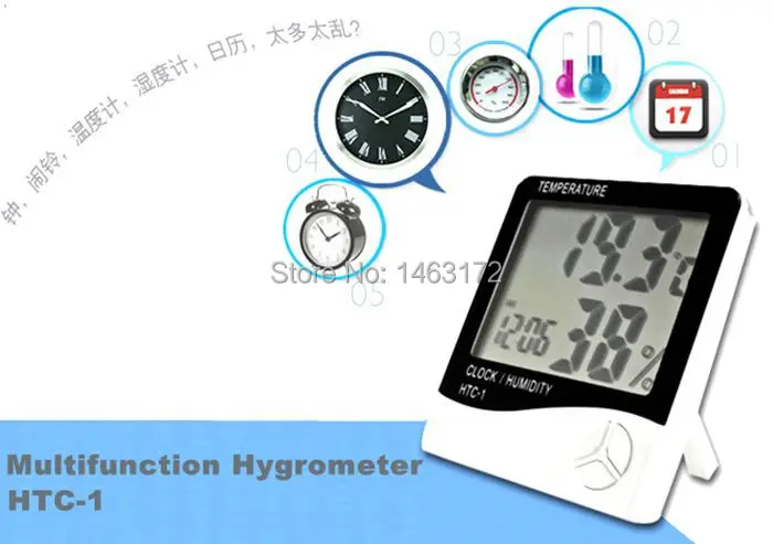 

Electronic hygrometer HTC-1, large-screen home offices and other indoor hygrometer.