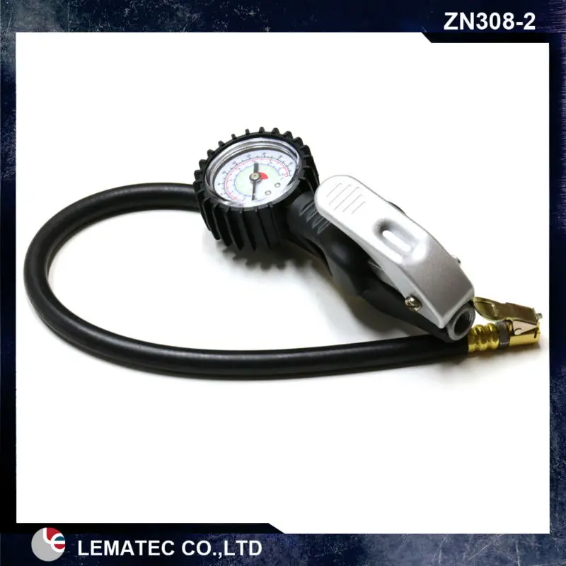 Heavy duty Dual Head Tire Inflator Air Chuck w/ Pressure Gauge Car Tire